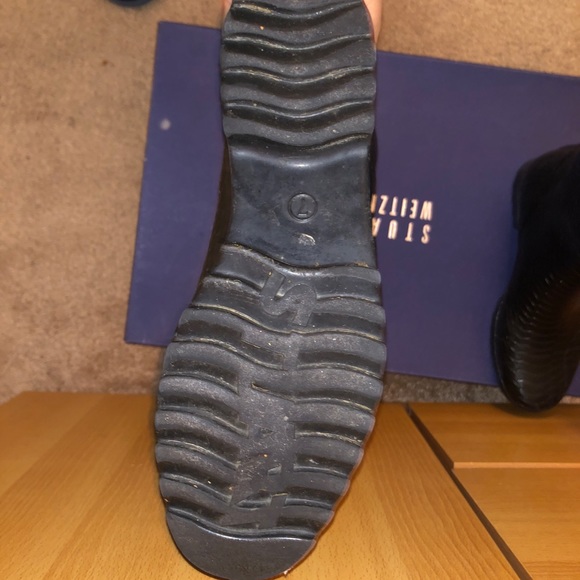 Stuart Weitzman AMAZONIA Snake Textured Tall Designer Rubber Rain Boots - Picture 2 of 8